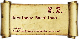 Martinecz Rozalinda névjegykártya